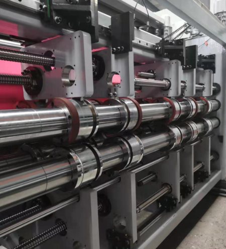 PRY-D1224 Tốc độ cao tự động đầy đủ 4 màu Flexo in Slotting Die cắt máy xếp chồng 7