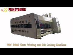 PRY-D400 Tự động dẫn cạnh 4 màu Flexo in ấn Slotting chết cắt máy với Stacker
