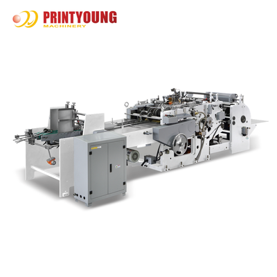 PRINTYOUNG KL-D Semi-Automatic giấy mua sắm túi đáy gấp và dán máy với vòng bi để sử dụng bán lẻ